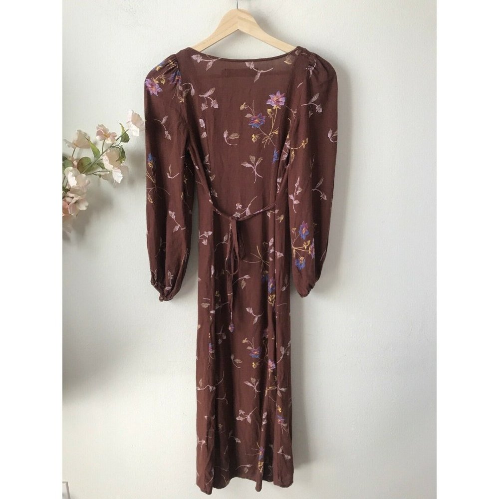 *Rare* Christy Dawn McCartney Brown Floral Dress - Picture 2 of 8